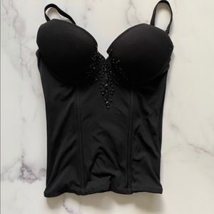 H&M black embellished corset, 36B